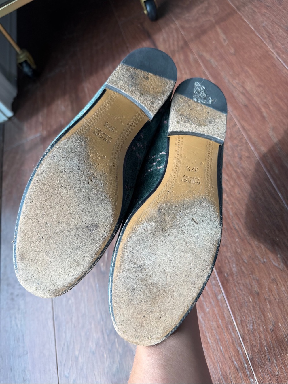 Gucci Jordaan Velvet Loafer, Women’s 37.5 - Picture 4 of 6